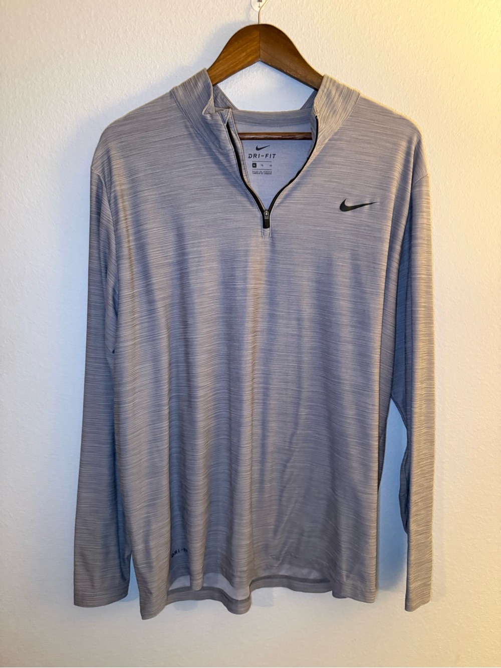 Nike Light Gray Dri-FIT Half-Zip Pullover